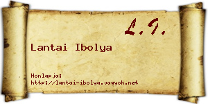 Lantai Ibolya névjegykártya